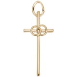 10K Gold Wedding Cross Charm by Rembrandt Charms