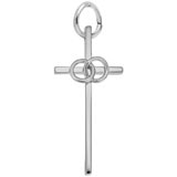 14K White Gold Wedding Cross Charm by Rembrandt Charms