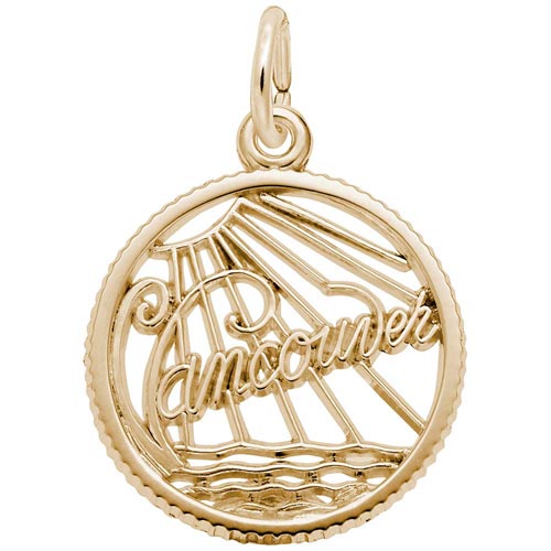 10K Gold Vancouver Faceted Charm by Rembrandt Charms