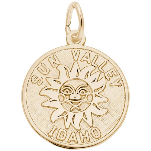14K Gold Sun Valley Idaho Charm by Rembrandt Charms