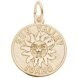 10K Gold Sun Valley Idaho Charm by Rembrandt Charms