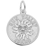 14K White Gold Sun Valley Idaho Charm by Rembrandt Charms