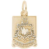 10K Gold Bermuda Crest Charm by Rembrandt Charms