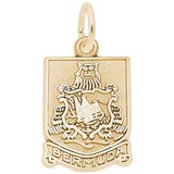 Gold Plated Bermuda Crest Charm by Rembrandt Charms