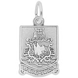 14K White Gold Bermuda Crest Charm by Rembrandt Charms