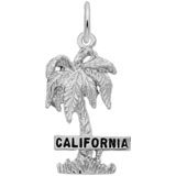 14K White Gold California Palm Tree Charm by Rembrandt Charms