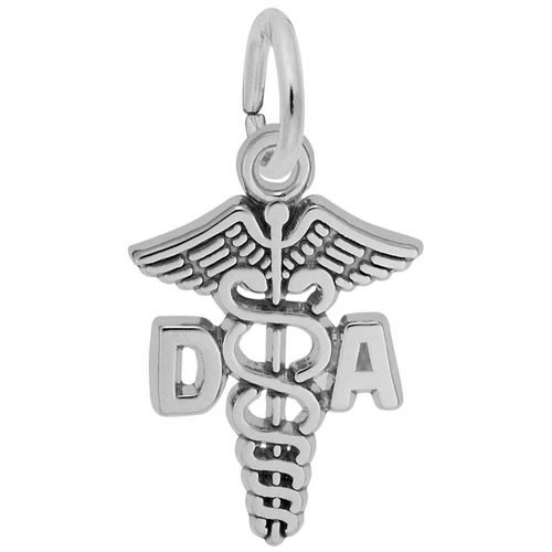 14K White Gold Dental Assistant Charm by Rembrandt Charms