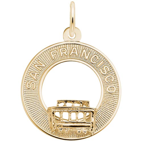 10K Gold San Francisco Cable Car Charm by Rembrandt Charms