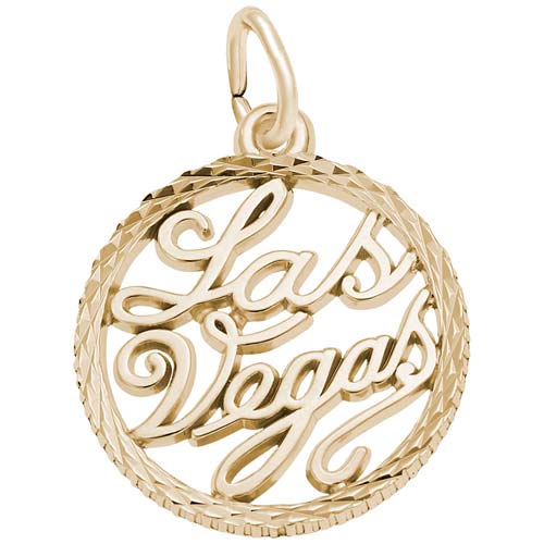 14K Gold Las Vegas Faceted Charm by Rembrandt Charms 14K Gold Las Vegas Faceted Charm by Rembrandt Charms