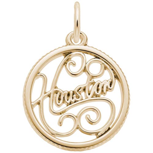 14K Gold Houston Faceted Charm by Rembrandt Charms