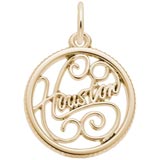 Gold Plate Houston Faceted Charm by Rembrandt Charms