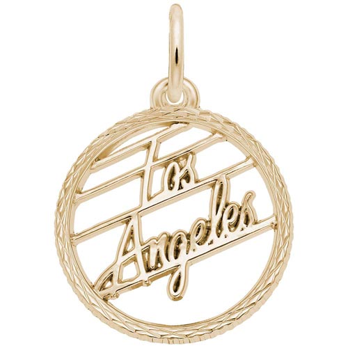14K Gold Los Angeles Faceted Charm by Rembrandt Charms 14K Gold Los Angeles Faceted Charm by Rembrandt Charms