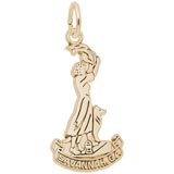 Gold Plate Savannah Waving Girl Charm by Rembrandt Charms