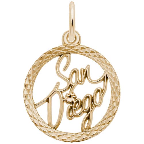 14K Gold San Diego Faceted Charm by Rembrandt Charms 14K Gold San Diego Faceted Charm by Rembrandt Charms