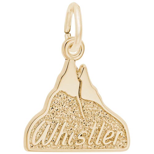 14K Gold Whistler Mountain Charm by Rembrandt Charms
