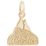10K Gold Whistler Mountain Charm by Rembrandt Charms