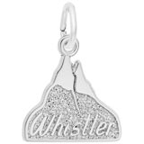 14K White Gold Whistler Mountain Charm by Rembrandt Charms