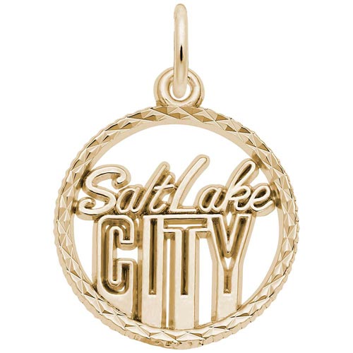 14K Gold Salt Lake City Faceted Charm by Rembrandt Charms