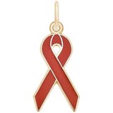10K Gold AID's Awareness Ribbon Charm by Rembrandt Charms