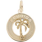 Gold Plated Florida Palm Tree Charm by Rembrandt Charms