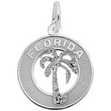 14k White Gold Florida Palm Tree Charm by Rembrandt Charms