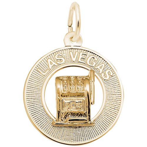 Gold Plated Las Vegas Charm by Rembrandt Charms Gold Plated Las Vegas Charm by Rembrandt Charms