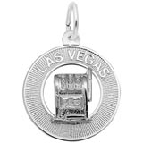 14k White Gold Las Vegas Charm by Rembrandt Charms