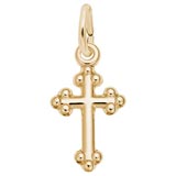 Gold Plate Botonny Cross Accent Charm by Rembrandt Charms