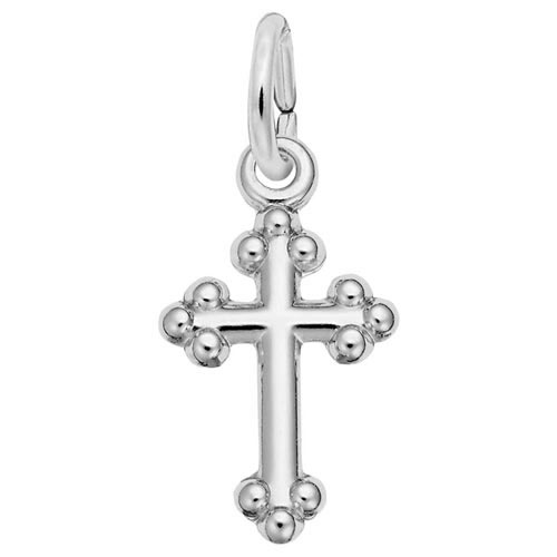 Sterling Silver Botonny Cross Accent Charm by Rembrandt Charms