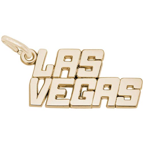 Gold Plate Las Vegas Charm by Rembrandt Charms Gold Plate Las Vegas Charm by Rembrandt Charms