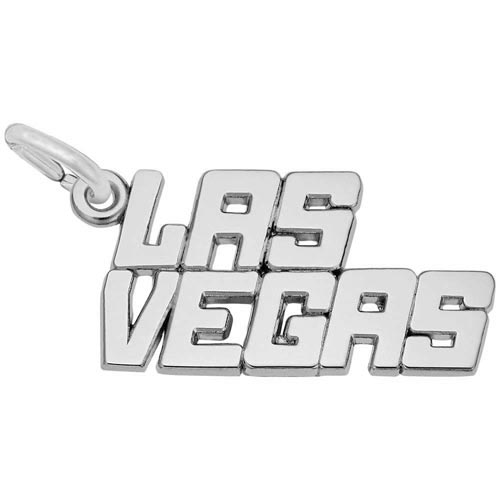 14K White Gold Las Vegas Charm by Rembrandt Charms 14K White Gold Las Vegas Charm by Rembrandt Charms