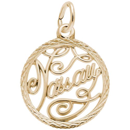 14K Gold Nassau Faceted Charm by Rembrandt Charms 14K Gold Nassau Faceted Charm by Rembrandt Charms