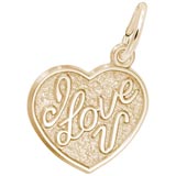 10K Gold I Love You Heart Charm by Rembrandt Charms
