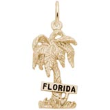 10K Gold Florida Palm Tree Charm by Rembrandt Charms