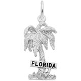 14K White Gold Florida Palm Tree Charm by Rembrandt Charms