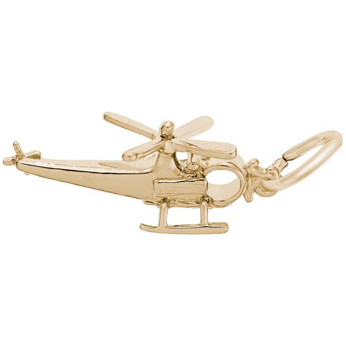 Gold Plate Helicopter Charm by Rembrandt Charms Gold Plate Helicopter Charm by Rembrandt Charms