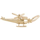 Gold Plate Helicopter Charm by Rembrandt Charms