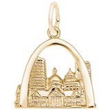 Gold Plate St. Louis, MO. Skyline Charm by Rembrandt Charms