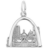 14K White Gold St. Louis, MO. Skyline Charm by Rembrandt Charms