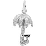14K White Gold Hawaii Palm Tree Charm by Rembrandt Charms