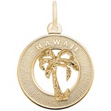 14K Gold Hawaii Palm Tree Ring Charm by Rembrandt Charms