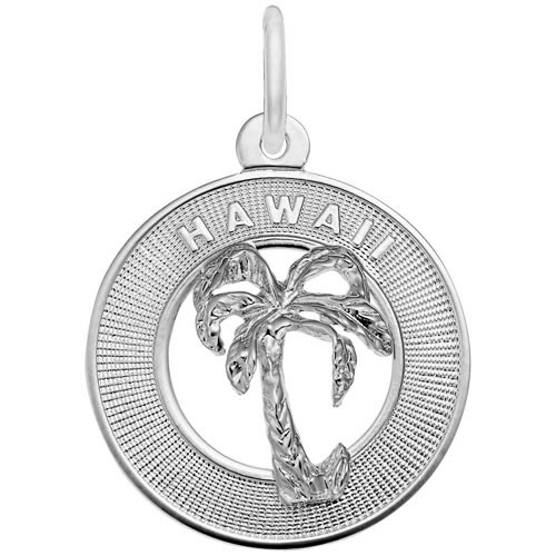 Sterling Silver Hawaii Palm Tree Ring Charm by Rembrandt Charms Sterling Silver Hawaii Palm Tree Ring Charm by Rembrandt Charms