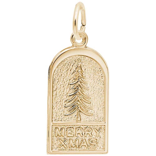 Gold Plated Christmas Tree Ornament by Charm Rembrandt Charms