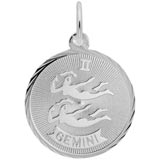 14K White Gold Gemini Constellation Charm by Rembrandt Charms