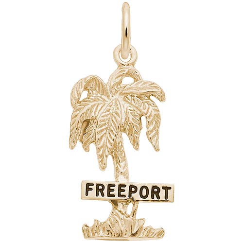 14K Gold Freeport Palm Tree Charm by Rembrandt Charms