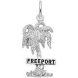 14K White Gold Freeport Palm Tree Charm by Rembrandt Charms