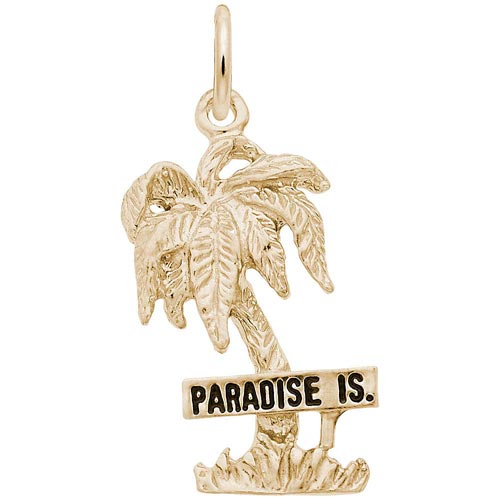 14K Gold Paradise Island Palm Tree Charm by Rembrandt Charms 14K Gold Paradise Island Palm Tree Charm by Rembrandt Charms