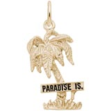 10K Gold Paradise Island Palm Tree Charm by Rembrandt Charms