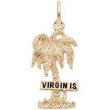 10K Gold Virgin Islands Palm Tree Charm by Rembrandt Charms