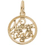 10K Gold Niagara Falls Faceted Charm by Rembrandt Charms